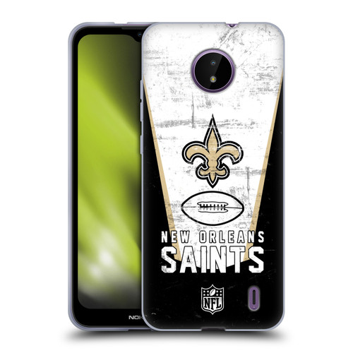 NFL New Orleans Saints Logo Art Banner Soft Gel Case for Nokia C10 / C20