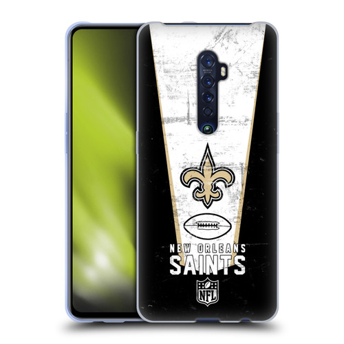 NFL New Orleans Saints Logo Art Banner Soft Gel Case for OPPO Reno 2