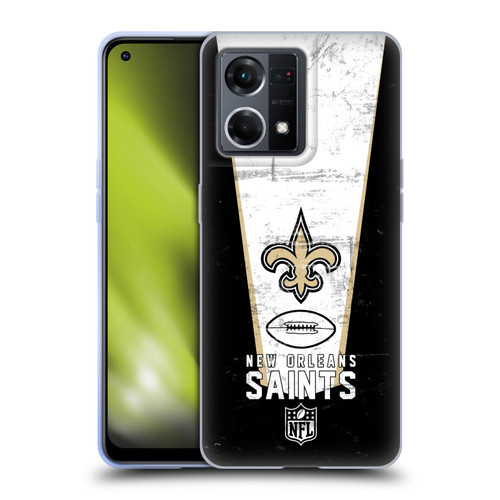 NFL New Orleans Saints Logo Art Banner Soft Gel Case for OPPO Reno8 4G