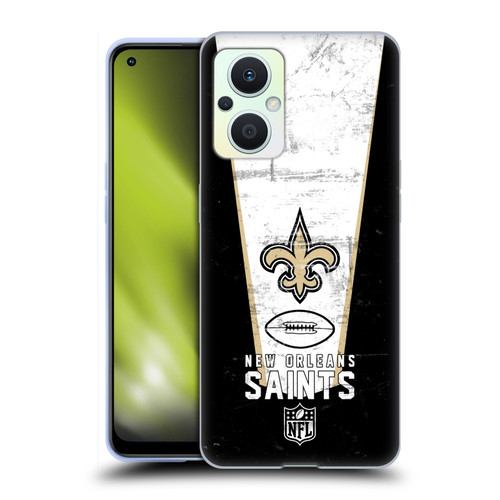 NFL New Orleans Saints Logo Art Banner Soft Gel Case for OPPO Reno8 Lite