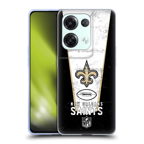 NFL New Orleans Saints Logo Art Banner Soft Gel Case for OPPO Reno8 Pro