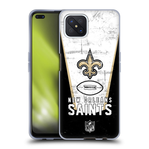 NFL New Orleans Saints Logo Art Banner Soft Gel Case for OPPO Reno4 Z 5G