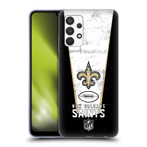 NFL New Orleans Saints Logo Art Banner Soft Gel Case for Samsung Galaxy A32 (2021) NFL New Orleans Saints Logo Art Banner Soft Gel Case for Samsung Galaxy A32 (2021)