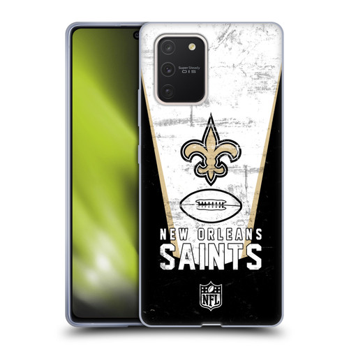 NFL New Orleans Saints Logo Art Banner Soft Gel Case for Samsung Galaxy S10 Lite