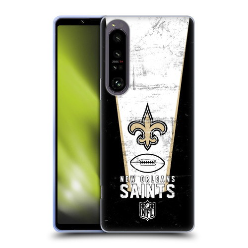 NFL New Orleans Saints Logo Art Banner Soft Gel Case for Sony Xperia 1 IV