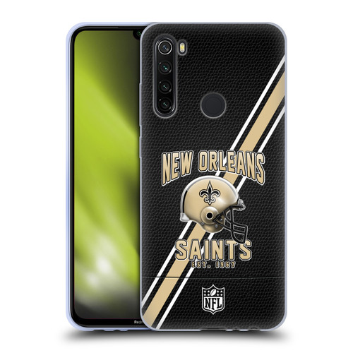 NFL New Orleans Saints Logo Art Football Stripes Soft Gel Case for Xiaomi Redmi Note 8T