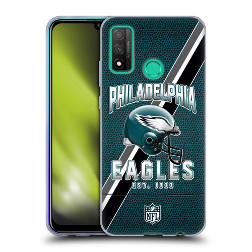 NFL Philadelphia Eagles Logo Art Football Stripes Soft Gel Case for Huawei P Smart (2020)
