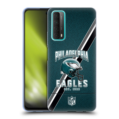 NFL Philadelphia Eagles Logo Art Football Stripes Soft Gel Case for Huawei P Smart (2021)