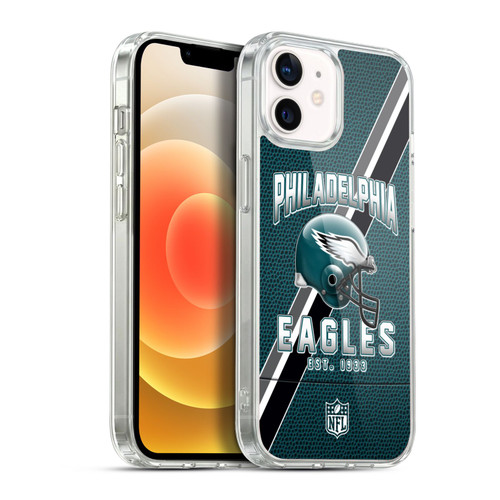 NFL Philadelphia Eagles Logo Art Football Stripes Soft Gel Case for Apple iPhone 12 / iPhone 12 Pro & MagSafe