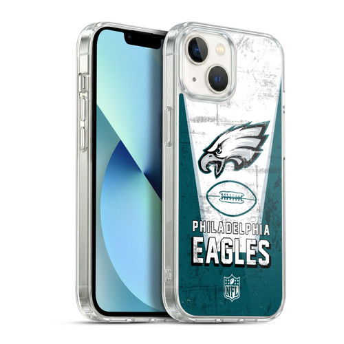 NFL Philadelphia Eagles Logo Art Banner Soft Gel Case for Apple iPhone 13