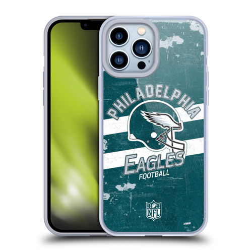 NFL Philadelphia Eagles Logo Art Helmet Distressed Soft Gel Case for Apple iPhone 13 Pro Max