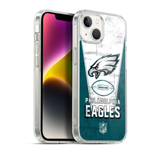 NFL Philadelphia Eagles Logo Art Banner Soft Gel Case for Apple iPhone 14 Plus & MagSafe