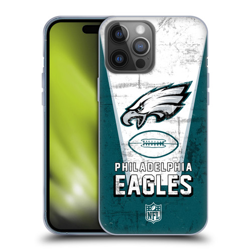 NFL Philadelphia Eagles Logo Art Banner Soft Gel Case for Apple iPhone 14 Pro Max