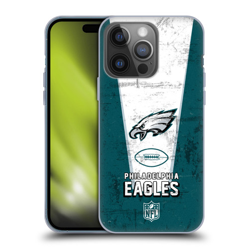NFL Philadelphia Eagles Logo Art Banner Soft Gel Case for Apple iPhone 14 Pro