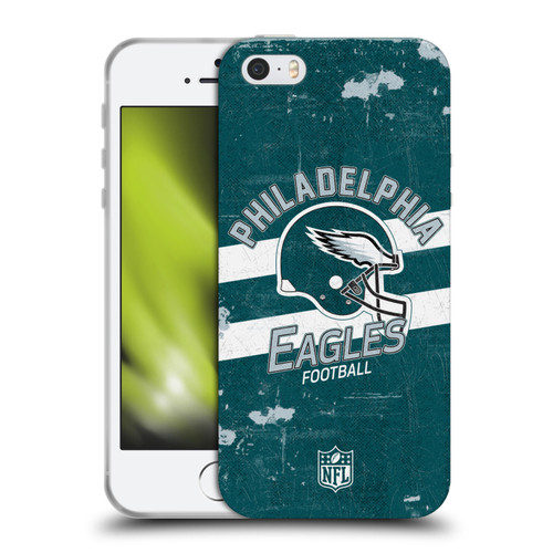 NFL Philadelphia Eagles Logo Art Helmet Distressed Soft Gel Case for Apple iPhone 5 / 5s / iPhone SE 2016