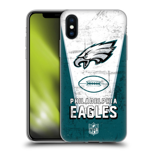 NFL Philadelphia Eagles Logo Art Banner Soft Gel Case for Apple iPhone X / iPhone XS