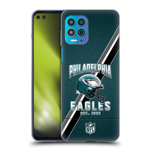 NFL Philadelphia Eagles Logo Art Football Stripes Soft Gel Case for Motorola Moto G100