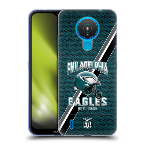 NFL Philadelphia Eagles Logo Art Football Stripes Soft Gel Case for Nokia 1.4
