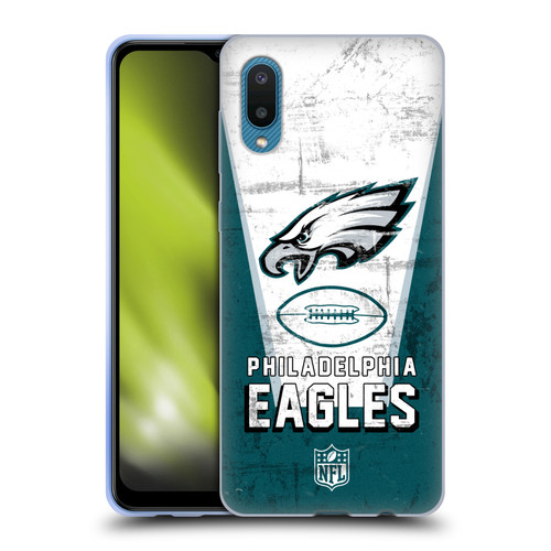 NFL Philadelphia Eagles Logo Art Banner Soft Gel Case for Samsung Galaxy A02/M02 (2021)