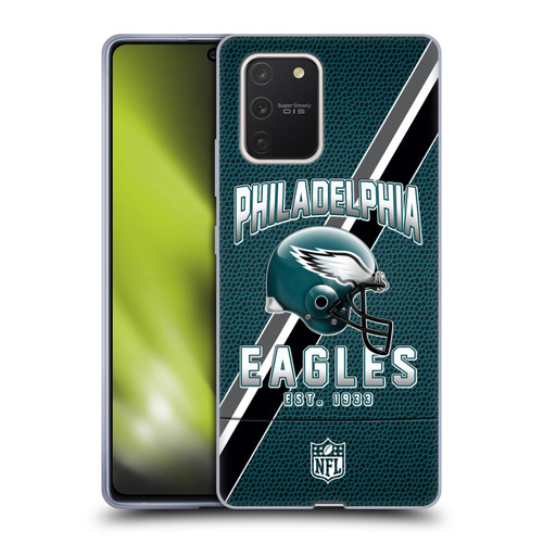 NFL Philadelphia Eagles Logo Art Football Stripes Soft Gel Case for Samsung Galaxy S10 Lite