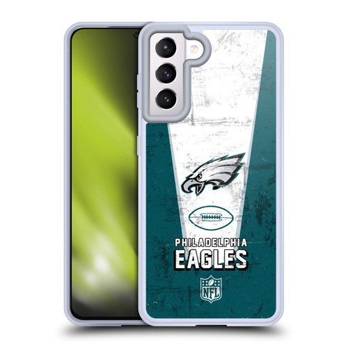 NFL Philadelphia Eagles Logo Art Banner Soft Gel Case for Samsung Galaxy S21 5G