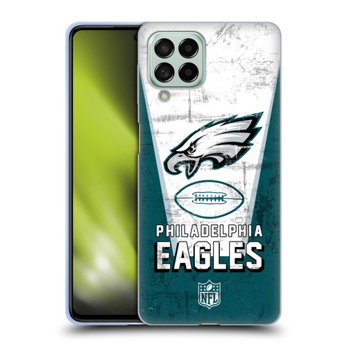 NFL Philadelphia Eagles Logo Art Banner Soft Gel Case for Samsung Galaxy M53 (2022)