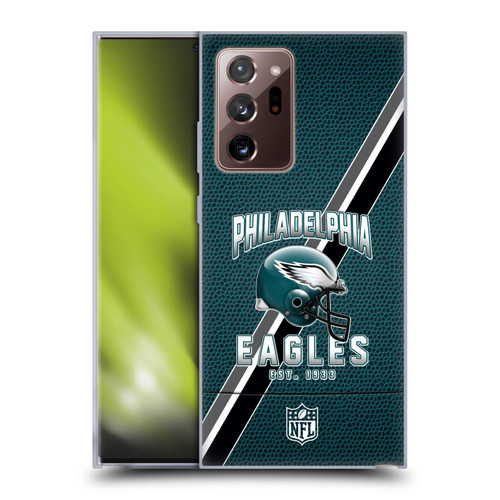 NFL Philadelphia Eagles Logo Art Football Stripes Soft Gel Case for Samsung Galaxy Note20 Ultra / 5G