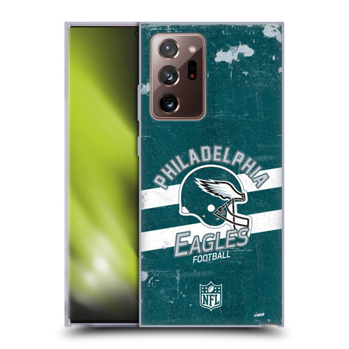 NFL Philadelphia Eagles Logo Art Helmet Distressed Soft Gel Case for Samsung Galaxy Note20 Ultra / 5G