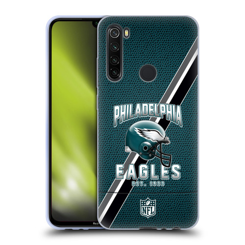 NFL Philadelphia Eagles Logo Art Football Stripes Soft Gel Case for Xiaomi Redmi Note 8T