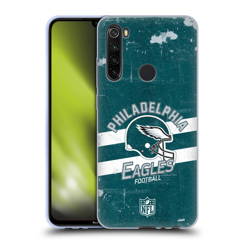 NFL Philadelphia Eagles Logo Art Helmet Distressed Soft Gel Case for Xiaomi Redmi Note 8T