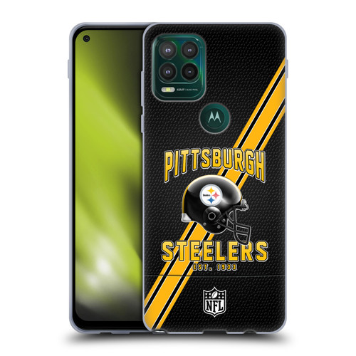 NFL Pittsburgh Steelers Logo Art Football Stripes Soft Gel Case for Motorola Moto G Stylus 5G 2021