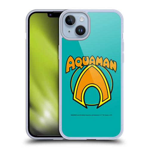 Aquaman DC Comics Logo Classic Soft Gel Case for Apple iPhone 14 Plus