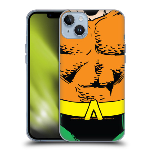 Aquaman DC Comics Logo Uniform Soft Gel Case for Apple iPhone 14 Plus
