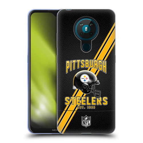 NFL Pittsburgh Steelers Logo Art Football Stripes Soft Gel Case for Nokia 5.3