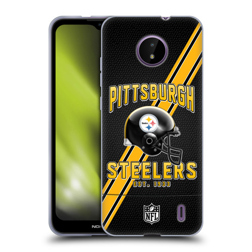 NFL Pittsburgh Steelers Logo Art Football Stripes Soft Gel Case for Nokia C10 / C20