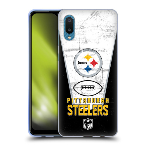 NFL Pittsburgh Steelers Logo Art Banner Soft Gel Case for Samsung Galaxy A02/M02 (2021)