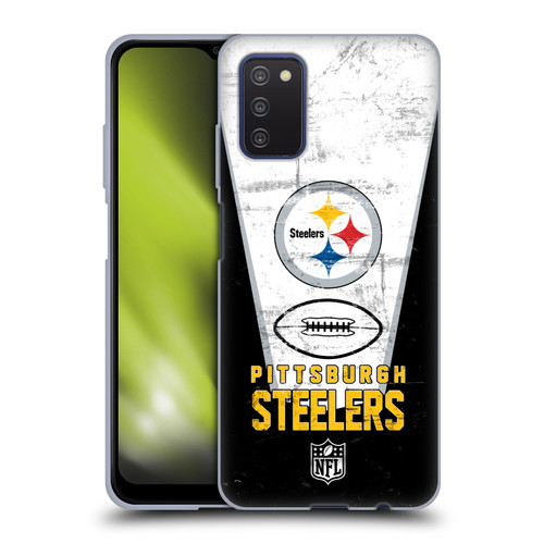 NFL Pittsburgh Steelers Logo Art Banner Soft Gel Case for Samsung Galaxy A03s (2021)