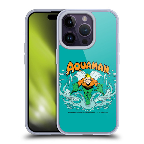 Aquaman DC Comics Fast Fashion Swim Soft Gel Case for Apple iPhone 14 Pro