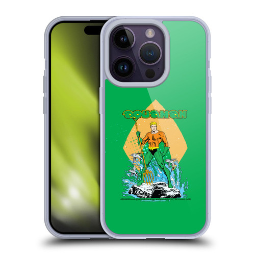 Aquaman DC Comics Fast Fashion Trident Soft Gel Case for Apple iPhone 14 Pro