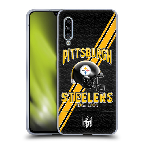 NFL Pittsburgh Steelers Logo Art Football Stripes Soft Gel Case for Samsung Galaxy A90 5G (2019)