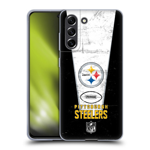 NFL Pittsburgh Steelers Logo Art Banner Soft Gel Case for Samsung Galaxy S21 FE 5G