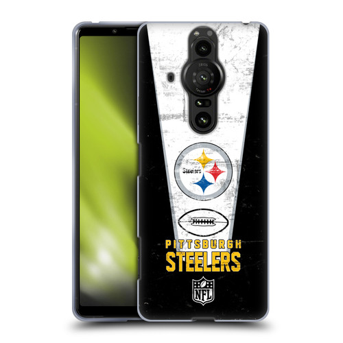 NFL Pittsburgh Steelers Logo Art Banner Soft Gel Case for Sony Xperia Pro-I