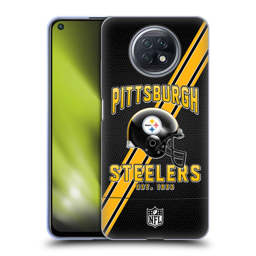 NFL Pittsburgh Steelers Logo Art Football Stripes Soft Gel Case for Xiaomi Redmi Note 9T 5G