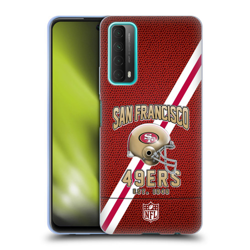NFL San Francisco 49ers Logo Art Football Stripes Soft Gel Case for Huawei P Smart (2021)