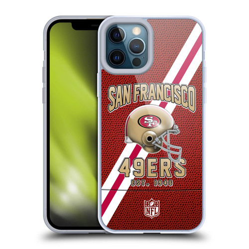 NFL San Francisco 49ers Logo Art Football Stripes Soft Gel Case for Apple iPhone 12 Pro Max