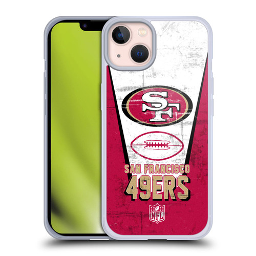 NFL San Francisco 49ers Logo Art Banner Soft Gel Case for Apple iPhone 13