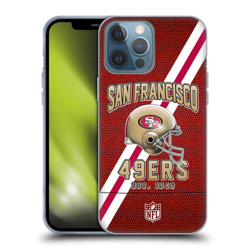 NFL San Francisco 49ers Logo Art Football Stripes Soft Gel Case for Apple iPhone 13 Pro Max