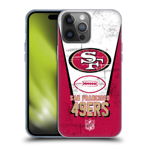 NFL San Francisco 49ers Logo Art Banner Soft Gel Case for Apple iPhone 14 Pro Max