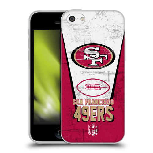 NFL San Francisco 49ers Logo Art Banner Soft Gel Case for Apple iPhone 5c