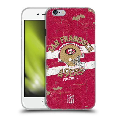 NFL San Francisco 49ers Logo Art Helmet Distressed Soft Gel Case for Apple iPhone 6 / iPhone 6s